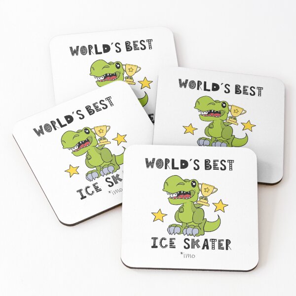 Item preview, Worlds Best Ice Skater, Skating, Funny, Humor, Dinosaur, T Rex, Tyrannosaurus, Animal, World Greatest, Dino, Sports designed and sold by iHeartDinosaurs.