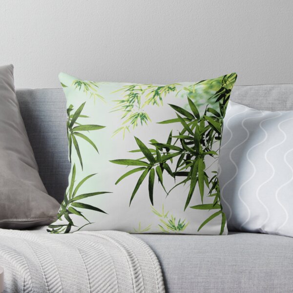 bamboo sack Throw Pillow