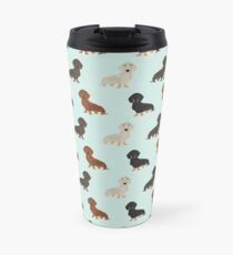 Doxie dachshund dachsie pattern print dog lover dog breed custom dog art by pet friendly by PetFriendly Travel Mug
