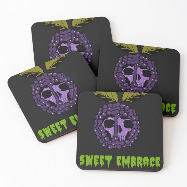 Item preview, Sweet embrace of berries, skull in blackberry designed and sold by MindBlownWill.