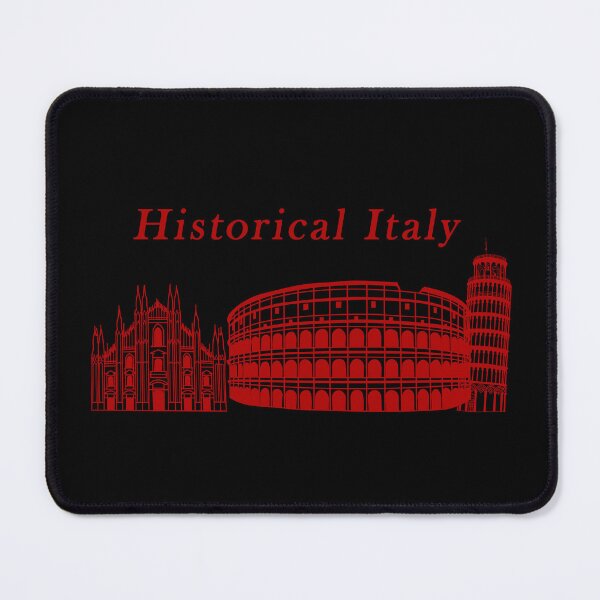 Item preview, Italy, Milan Cathedral, Rome Colosseum, Leaning Tower of Pisa, red designed and sold by CreaVisArt.
