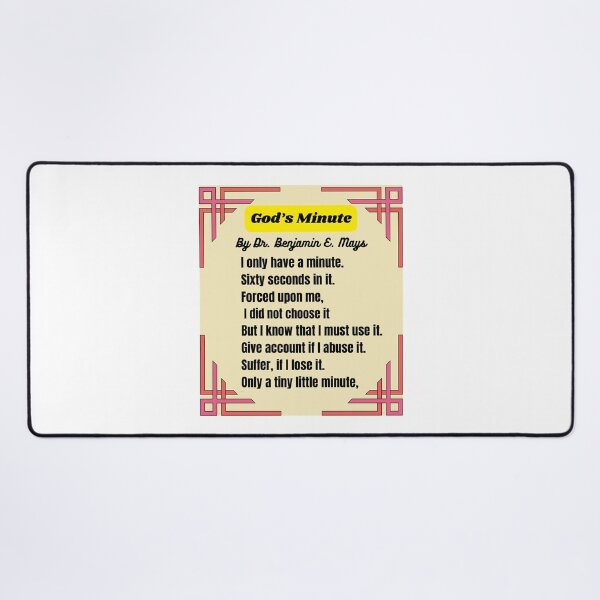 Item preview, GODS Minute Poem by Benjaamin Mays designed and sold by LGMmugsdesign.