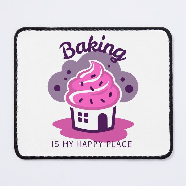 Item preview, Cute Pink Cupcake "Baking is my happy place" Gift for cupcake lovers designed and sold by TamGustam.