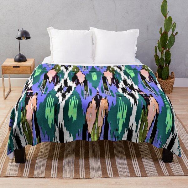 Item preview, Flores y colores majestuosos, patrón de estampado Beauty of Ikat designed and sold by LeFabriqueOuz.