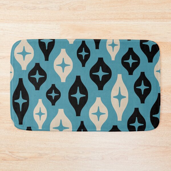 Item preview, Floating Lanterns Pattern Black Cyan Blue and Beige designed and sold by tonymagnerart.