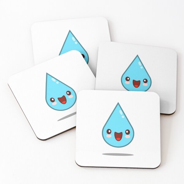 Aperçu de l'œuvre Visage de goutte d'eau kawaii créée et vendue par Teepocalypse.