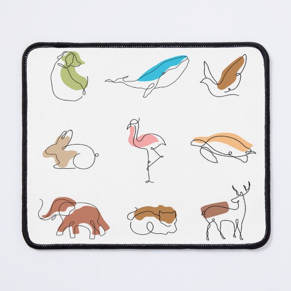 Item preview, Beautiful Pack Animals One Line Art designed and sold by virillanissa.