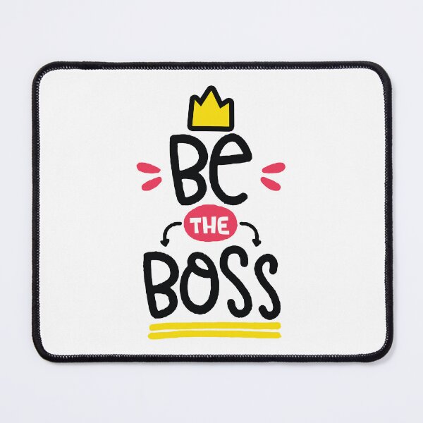 Item preview, Funny Quote Be the Boss - Black, pink and yellow. designed and sold by TamGustam.