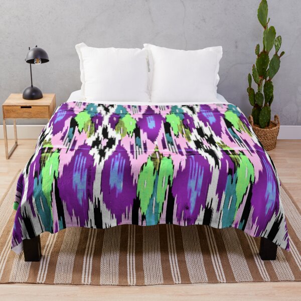 Item preview, Flores y colores majestuosos, patrón de estampado Beauty of Ikat designed and sold by LeFabriqueOuz.