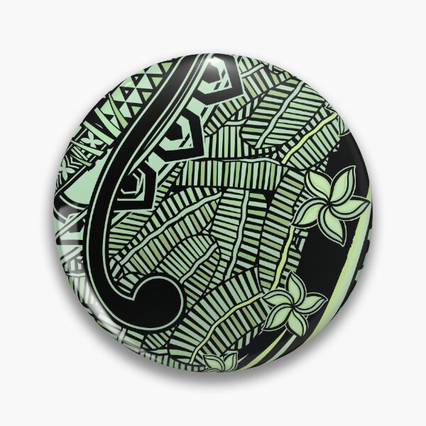 Item preview, Samoan - Polynesian - Hawaiian Ocean Spray Green Palm Blades 2055 designed and sold by sunnthreads.