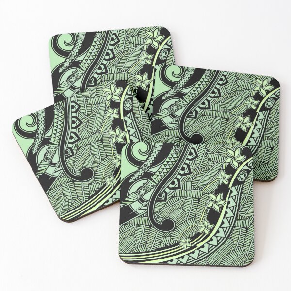 Item preview, Samoan - Polynesian - Hawaiian Ocean Spray Green Palm Blades 2055 designed and sold by sunnthreads.