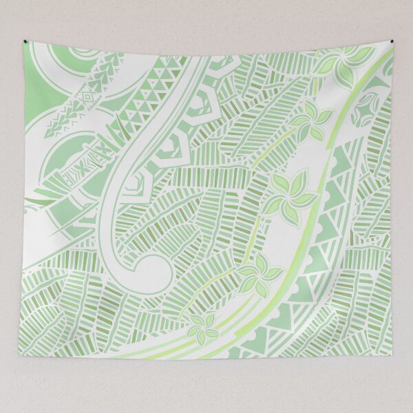 Item preview, Samoan - Polynesian - Hawaiian Ocean Spray Green Palm Blades 2054 designed and sold by sunnthreads.