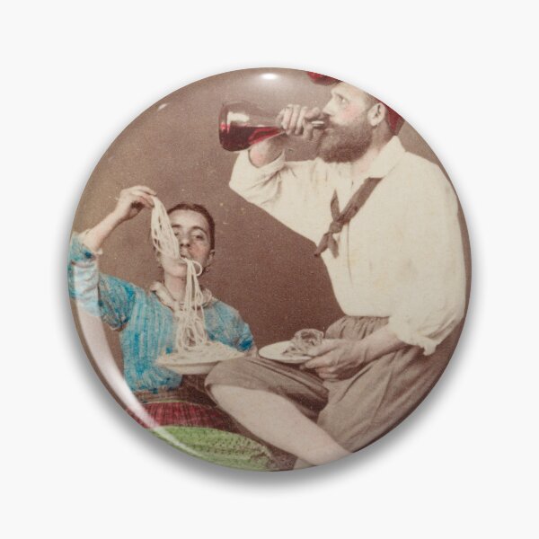 Item preview, Italian Couple Eating Spaghetti and Drinking Wine by Giorgio Conrad designed and sold by TeeARTHY.