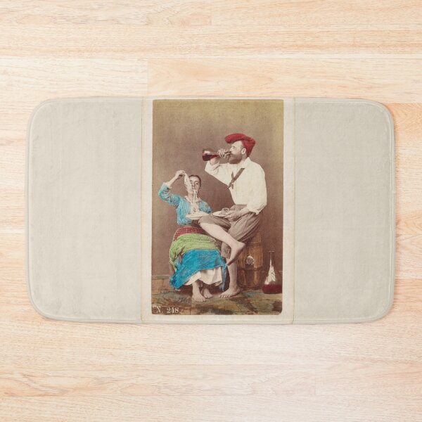 Item preview, Italian Couple Eating Spaghetti and Drinking Wine by Giorgio Conrad designed and sold by TeeARTHY.