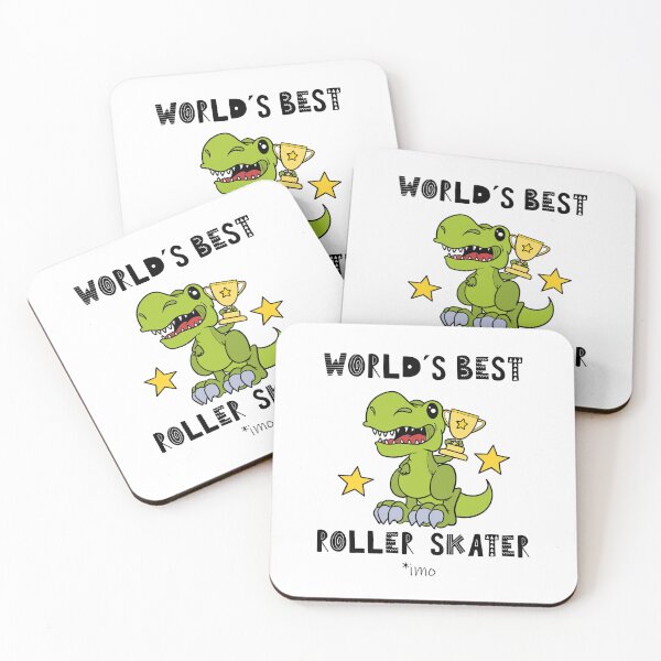 Item preview, Worlds Best Roller Skater, Skating, Funny, Humor, Dinosaur, T Rex, Tyrannosaurus, Animal, World Greatest, Dino, Sports designed and sold by iHeartDinosaurs.