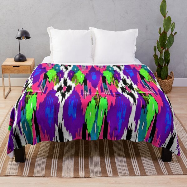 Item preview, Flores y colores majestuosos, patrón de estampado Beauty of Ikat designed and sold by LeFabriqueOuz.