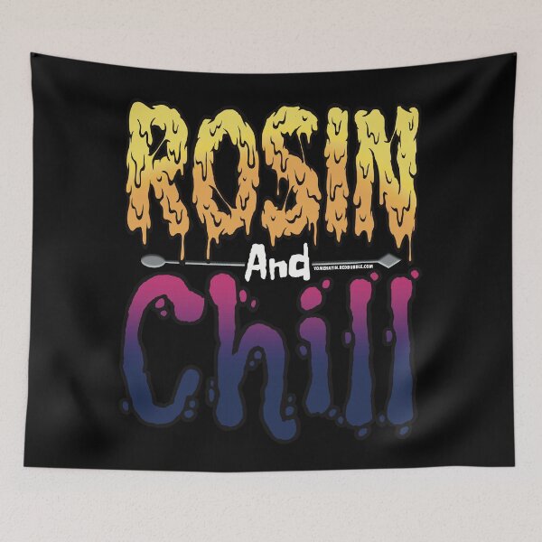 Item preview, Rosin and chill Colorful Drippy Stoner Art and Dab Tool Hot pink and Purple  designed and sold by YomeHayin.