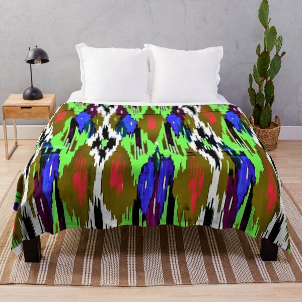 Item preview, Flores y colores majestuosos, patrón de estampado Beauty of Ikat designed and sold by LeFabriqueOuz.