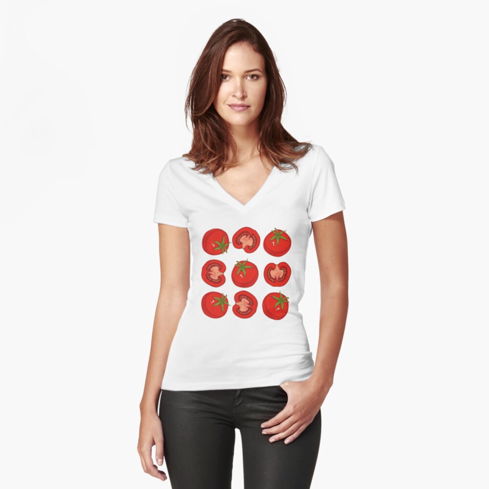 Item preview, Fitted V-Neck T-Shirt designed and sold by deepfuze.