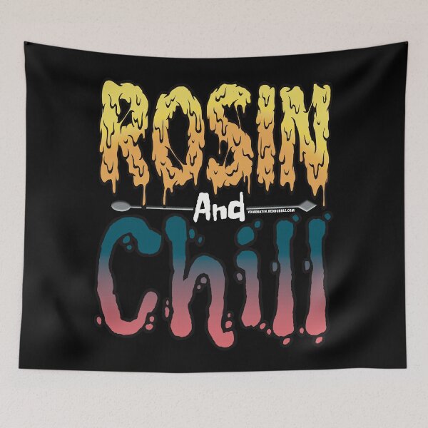 Item preview, Rosin and chill Colorful Drippy Stoner Art and Dab Tool blue and pink  designed and sold by YomeHayin.