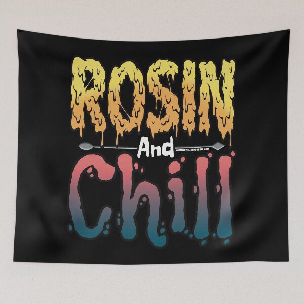Item preview, Rosin and chill Colorful Drippy Stoner Art and Dab Tool blue and pink  designed and sold by YomeHayin.