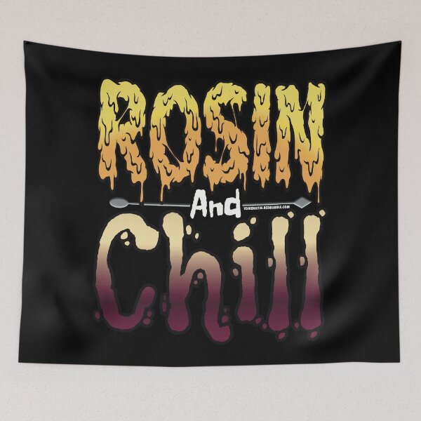 Item preview, Rosin and chill Colorful Drippy Stoner Art and Dab Tool yellow and dark red designed and sold by YomeHayin.