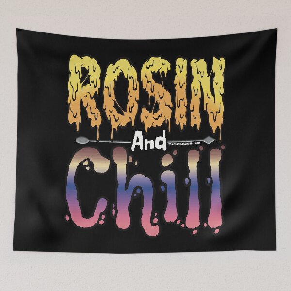 Item preview, Rosin and chill Colorful Drippy Stoner Art and Dab Tool yellow pink and purple  designed and sold by YomeHayin.