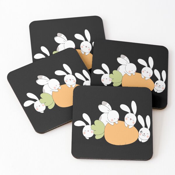 Item preview,  Naughty Cute Bunnies Playing with Carrot - Carrot and Bunnies designed and sold by FastHub.