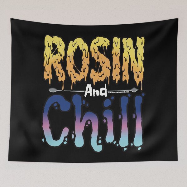 Item preview, Rosin and chill Colorful Drippy Stoner Art and Dab Tool blue and pink  designed and sold by YomeHayin.