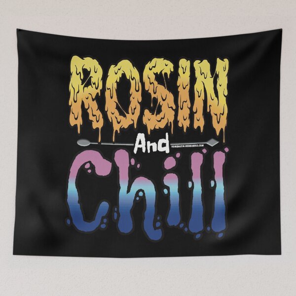 Item preview, Rosin and chill Colorful Drippy Stoner Art and Dab Tool pink and blue  designed and sold by YomeHayin.