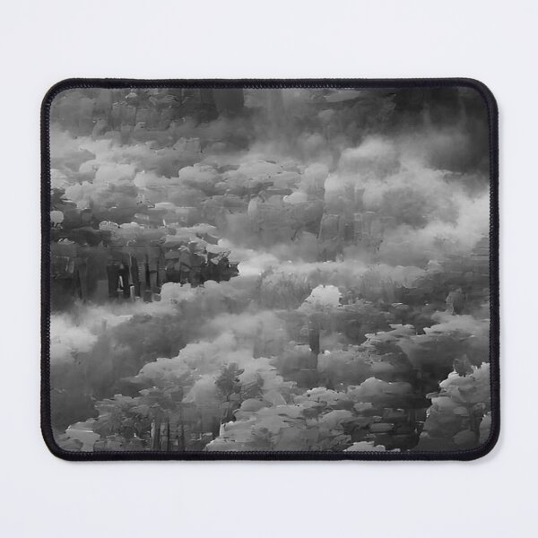 Item preview, Black and White Painting Foggy Forest designed and sold by CattlettArt.