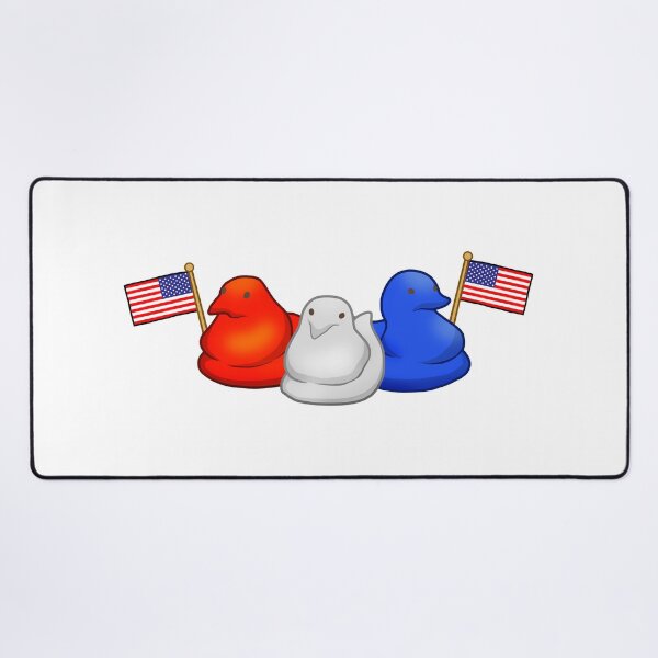 Artikelvorschau, Patriotische Peeps - Stolze amerikanische Marshmallow-Peep-Küken mit USA-Flaggen entworfen und verkauft von Zphal.
