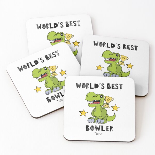 Item preview, Worlds Best Bowler, Bowling, Funny, Humor, Dinosaur, T Rex, Tyrannosaurus, Animal, World Greatest, Dino, Sports designed and sold by iHeartDinosaurs.