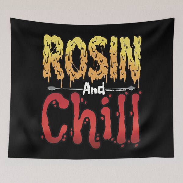 Item preview, Rosin and chill Colorful Drippy Stoner Art and Dab Tool bright red designed and sold by YomeHayin.