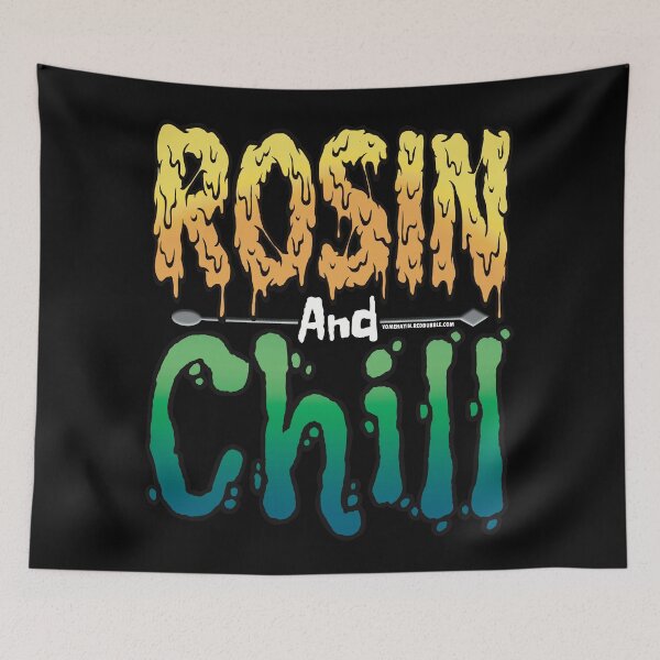 Item preview, Rosin and chill Colorful Drippy Stoner Art and Dab Tool green and blue designed and sold by YomeHayin.