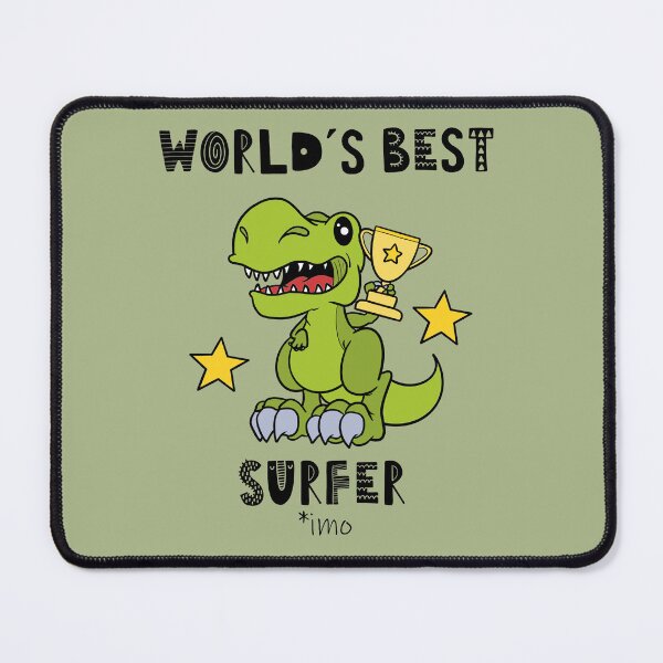 Item preview, Worlds Best Surfer, Surfing, Funny, Humor, Dinosaur, T Rex, Tyrannosaurus, Animal, World Greatest, Dino, Sports designed and sold by iHeartDinosaurs.