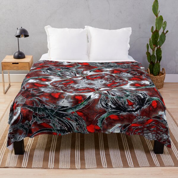 Item preview, Red and Black Floral Design designed and sold by Lynn Marie Sharp.
