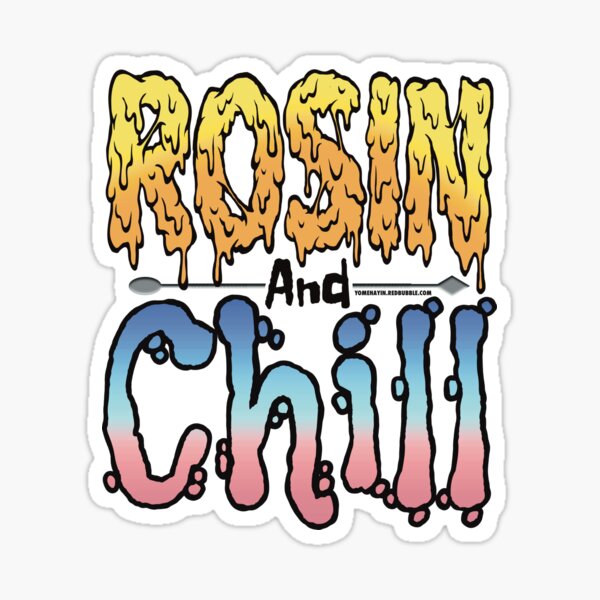 Item preview, Rosin and chill Colorful Drippy Stoner Art and Dab Tool blue and pink designed and sold by YomeHayin.