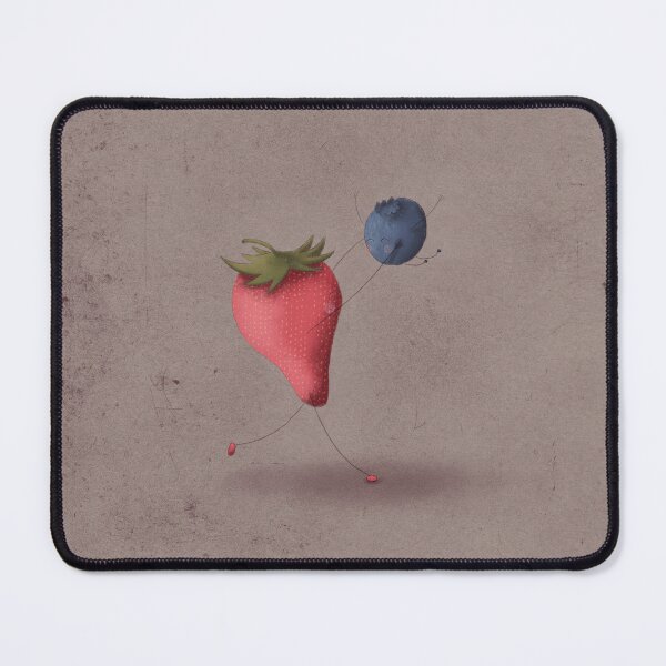 Item preview, Strawberry and Blueberry Whimsical Illustration designed and sold by haximica.