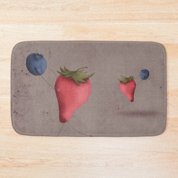 Item preview, Strawberry and Blueberry Whimsical Illustration designed and sold by haximica.