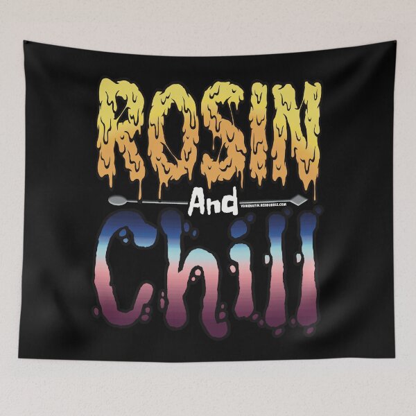 Item preview, Rosin and chill Colorful Drippy Stoner Art and Dab Tool dark blue and dark red designed and sold by YomeHayin.
