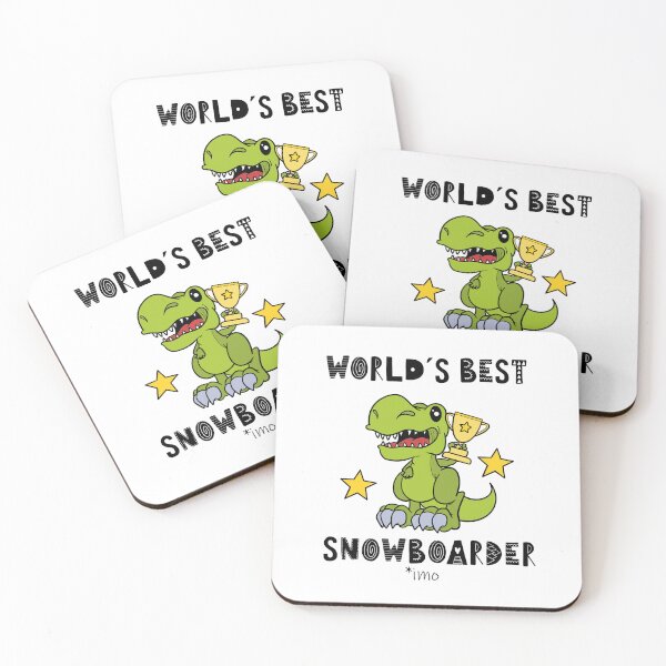 Item preview, Worlds Best Snowboarder, Snowboarding, Funny, Humor, Dinosaur, T Rex, Tyrannosaurus, Animal, World Greatest, Dino, Winter Sports designed and sold by iHeartDinosaurs.