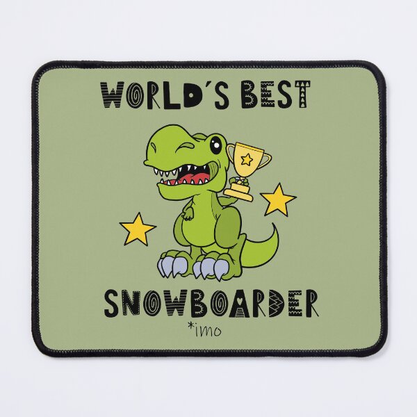 Item preview, Worlds Best Snowboarder, Snowboarding, Funny, Humor, Dinosaur, T Rex, Tyrannosaurus, Animal, World Greatest, Dino, Winter Sports designed and sold by iHeartDinosaurs.