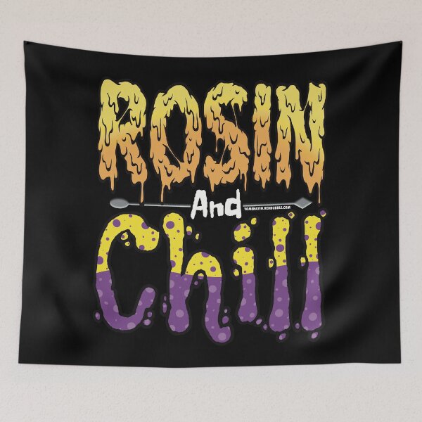 Item preview, Rosin and chill Colorful Drippy Stoner Art and Dab Tool purple and yellow bubble designed and sold by YomeHayin.