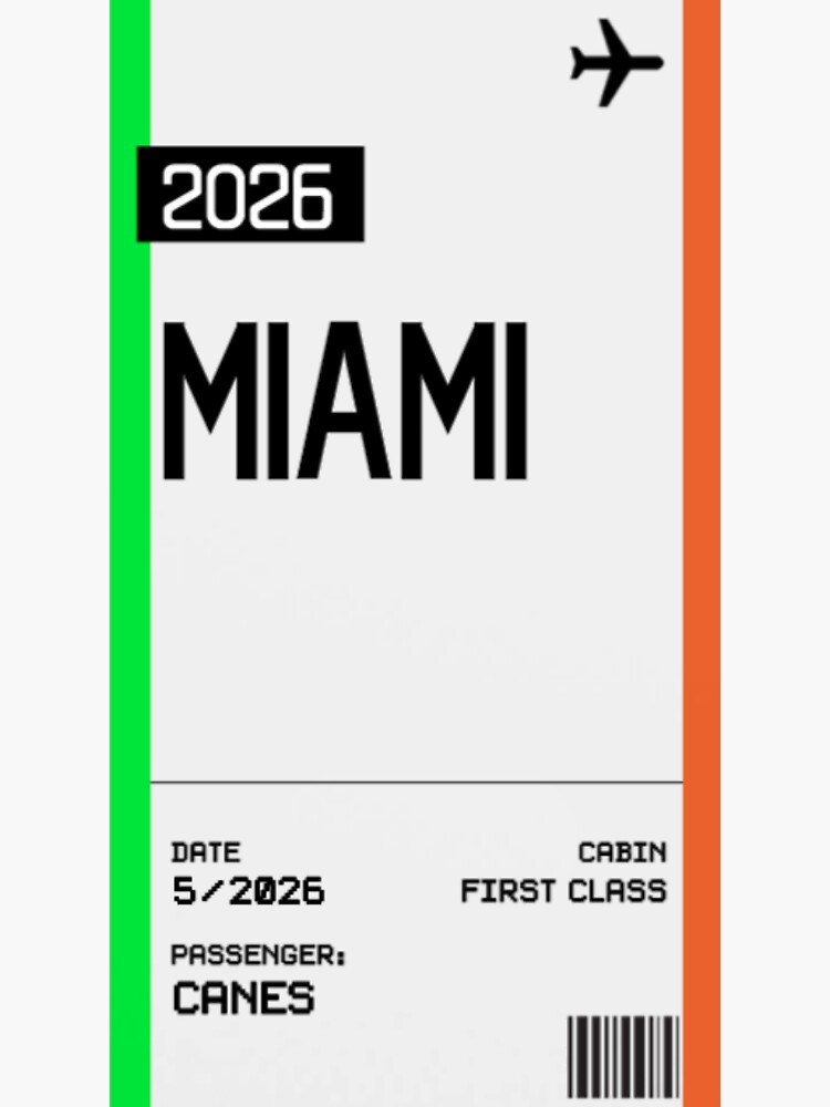 "University of Miami Class of 2026 Sticker" Sticker by maliacampain