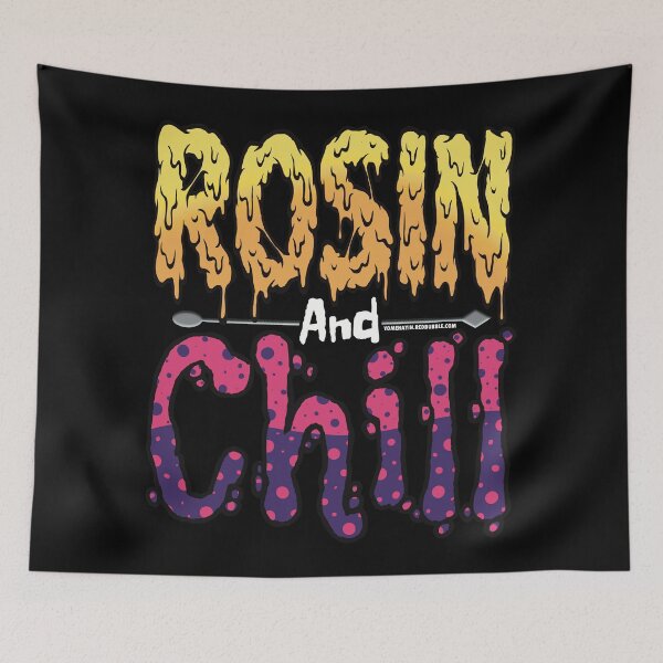Item preview, Rosin and chill Colorful Drippy Stoner Art and Dab Tool hot pink and purple bubble designed and sold by YomeHayin.