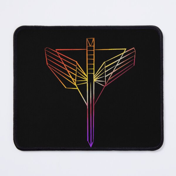 Item preview, Wynonna Earp Lesbian Flag Angel’s Shield Symbol, LGBTQ (Black Background) designed and sold by brownie2109.