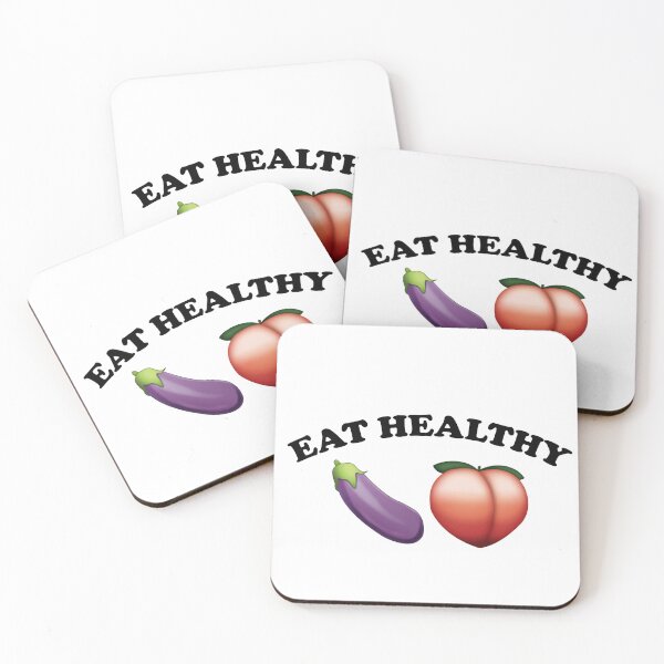 Item preview, Eat Healthy Eggplant Peach designed and sold by LordArt.