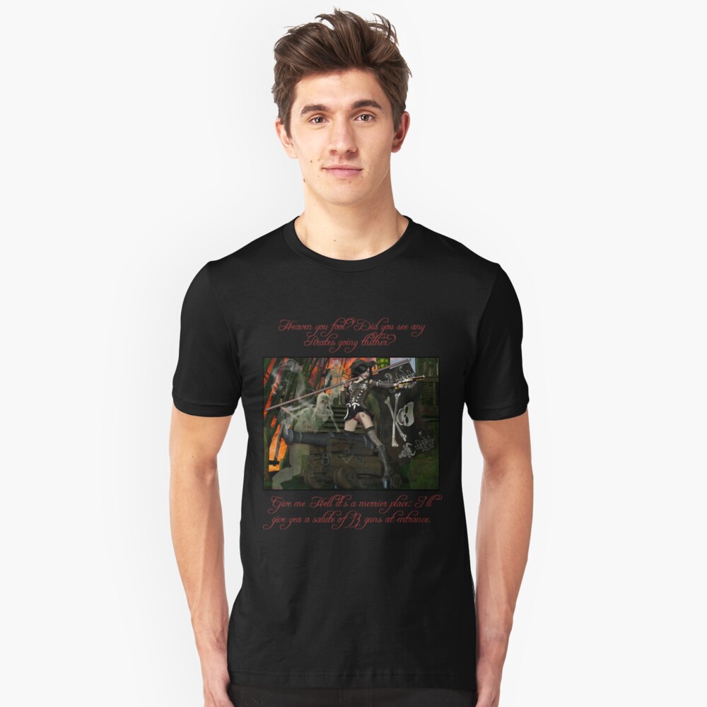 Pirate Ghost Witch Of The Caribbean Slim Fit T-Shirt