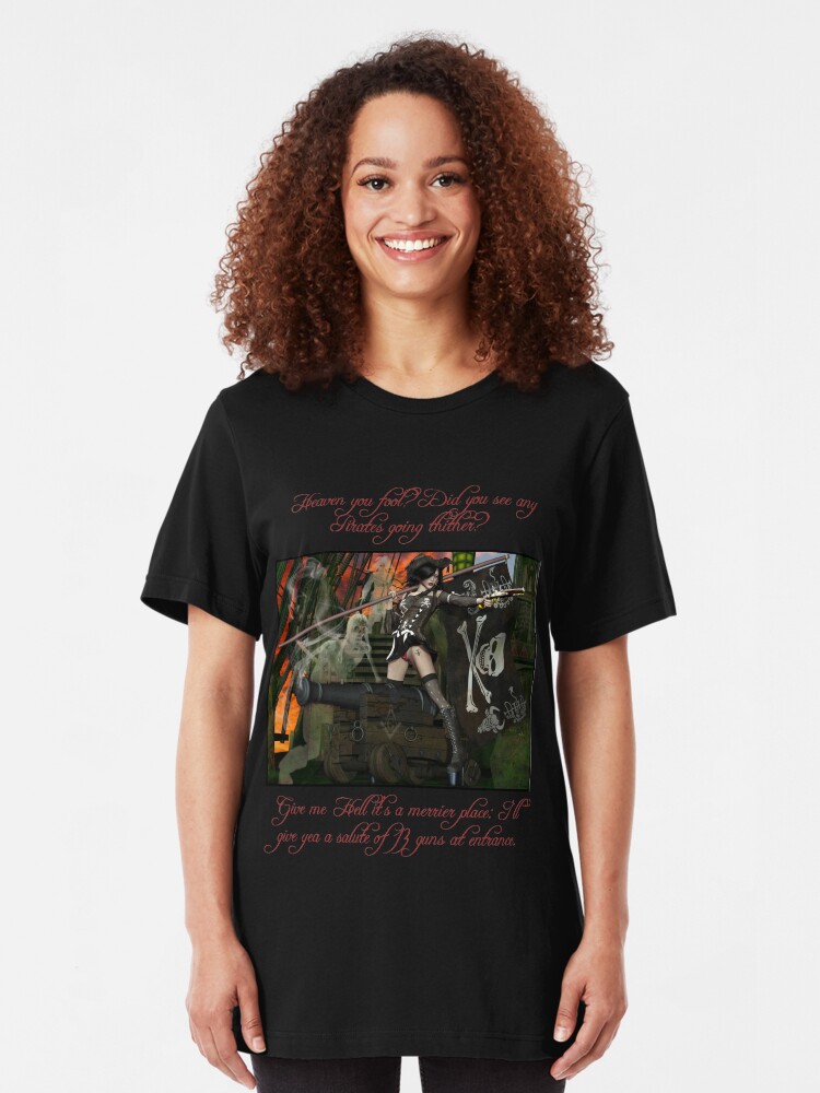 Alternate view of Pirate Ghost Witch Of The Caribbean Slim Fit T-Shirt